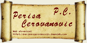 Periša Cerovanović vizit kartica